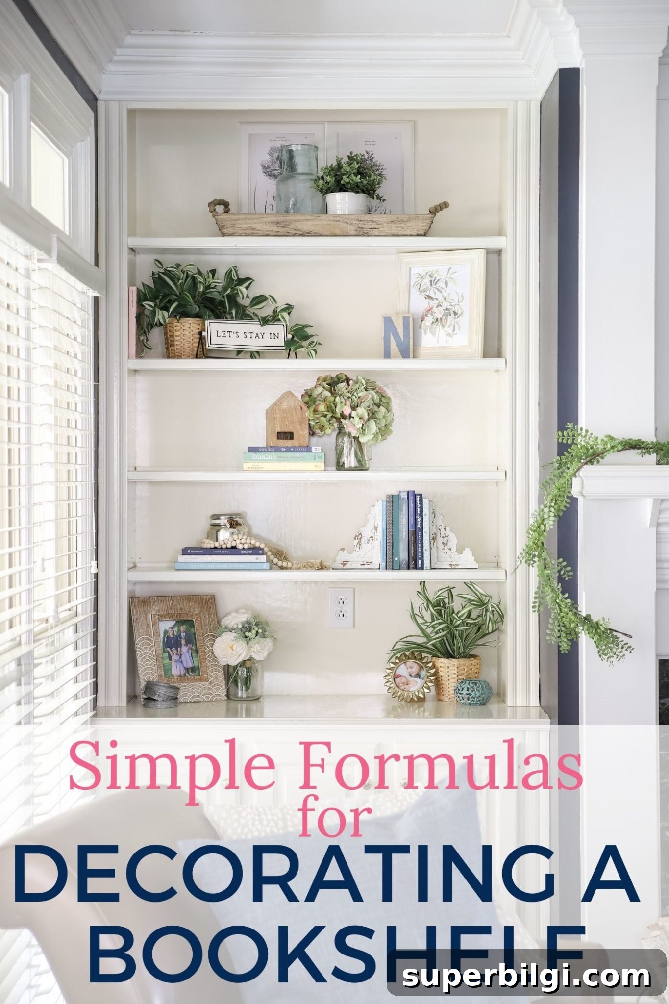 Simple Formulas for Decorating Bookshelves