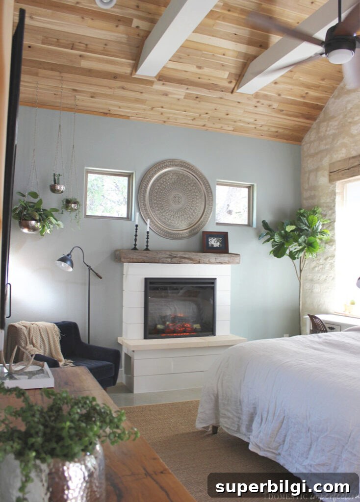 Rustic Faux Fireplace