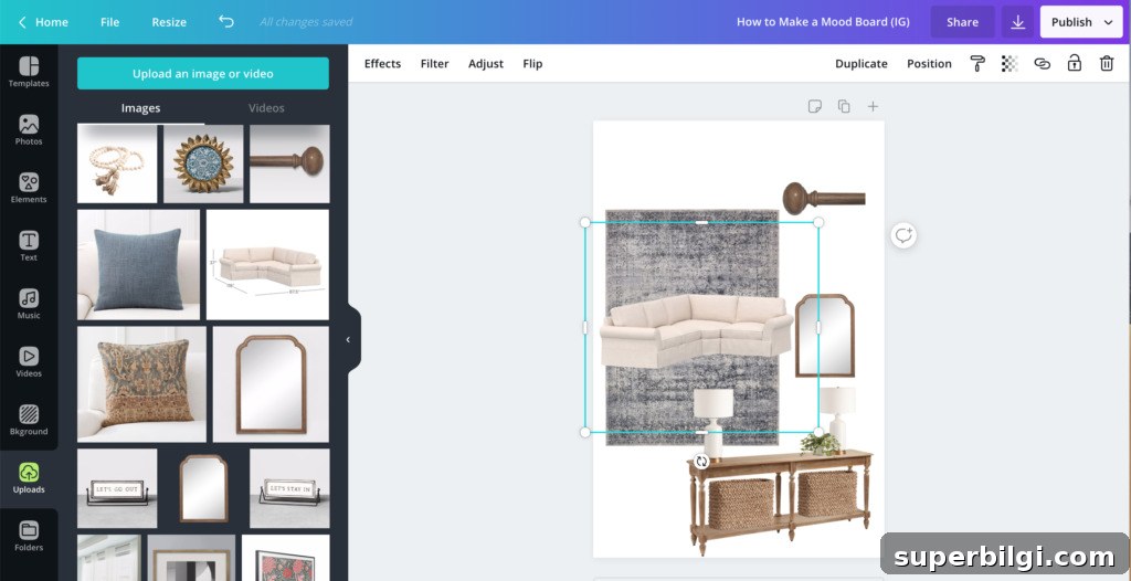 design mood board