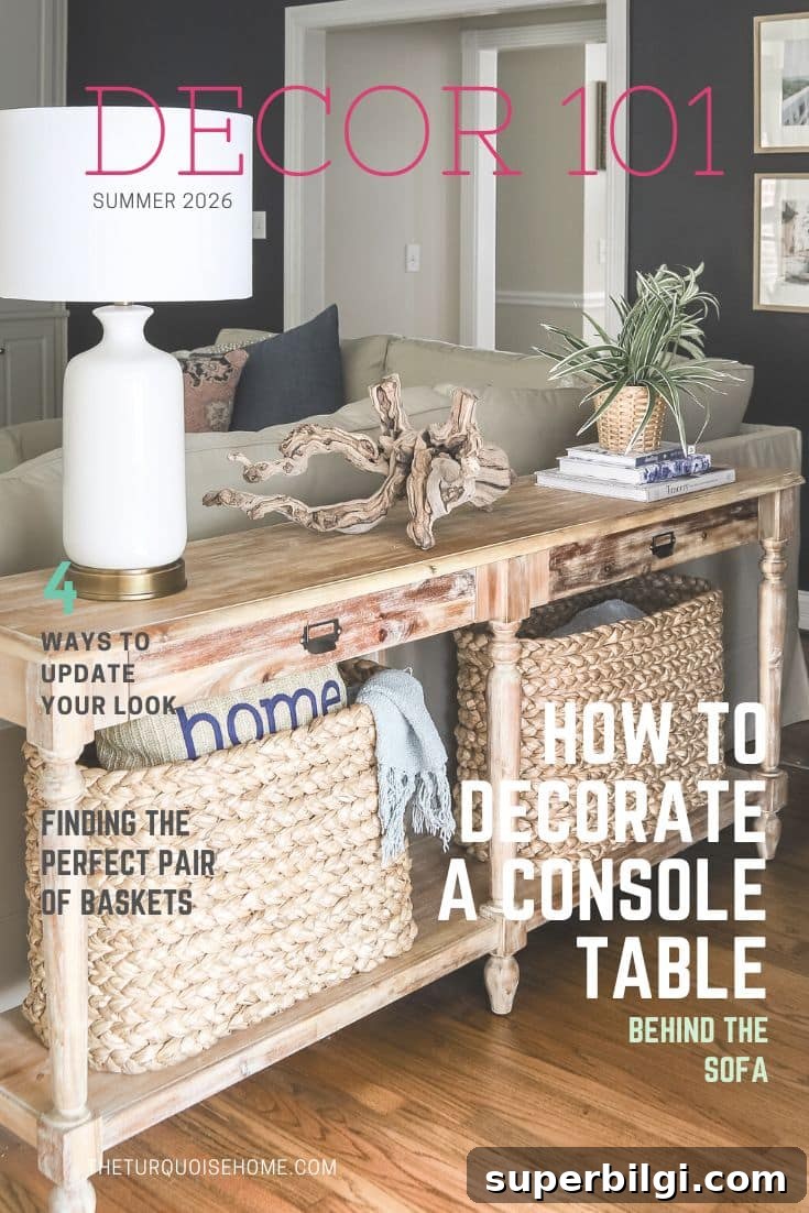 4 Console Table Ideas for Behind Your Sofa 2 Struggling to decorate a table behind a sofa? Get 4 different ways to style your sofa table right here!