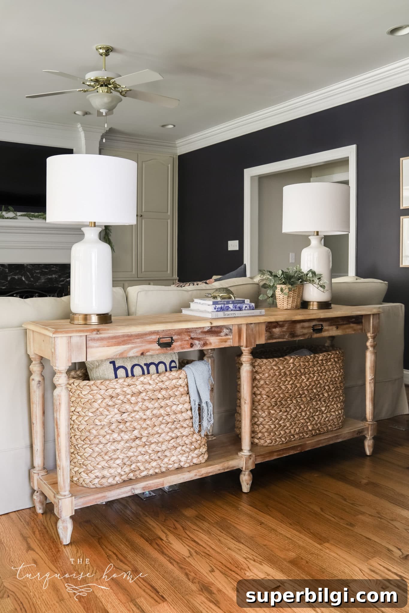 4 Console Table Ideas for Behind Your Sofa 4 decorated sofa table