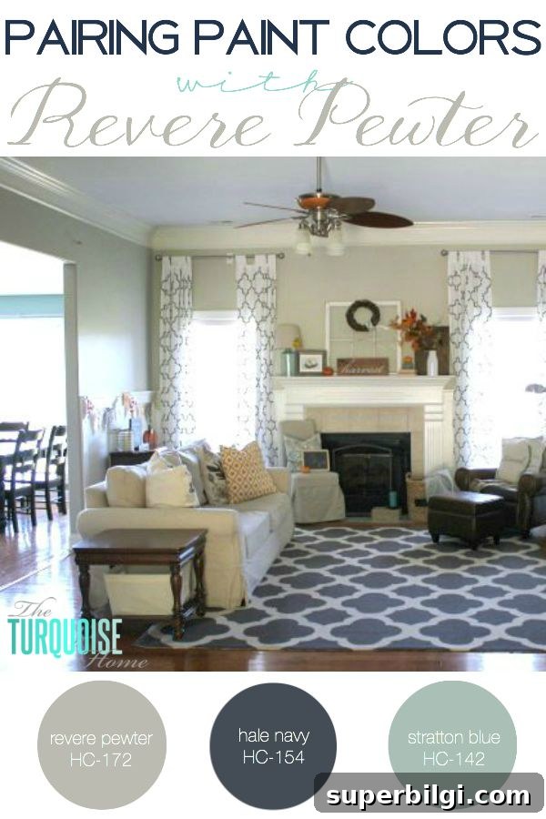 Pairing paint colors with Revere Pewter