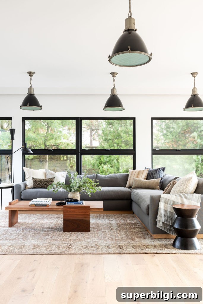 Choose and Arrange Sofa Pillows for Living Room Decor 9 living room with a sectional couch with throw pillows in the corner