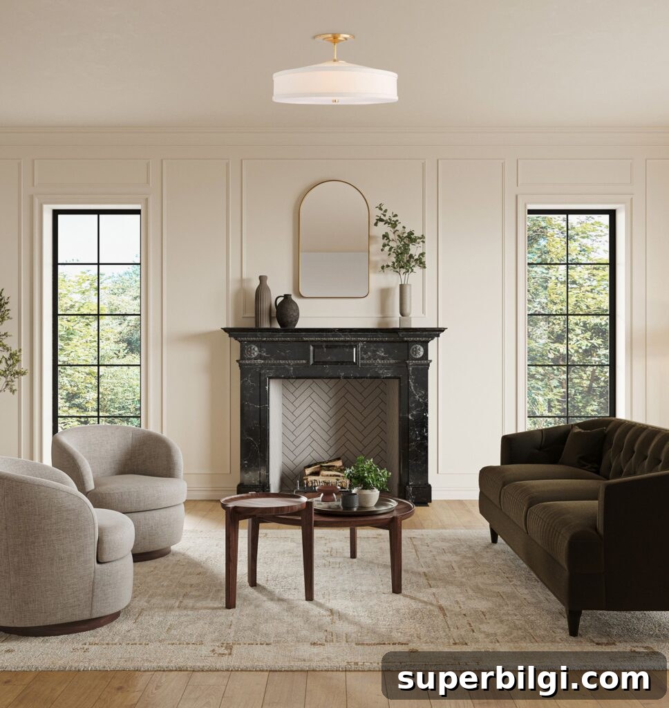 17 Stylish Entryway Lighting Fixtures for Quick Installation 8 winston semi flush mount light