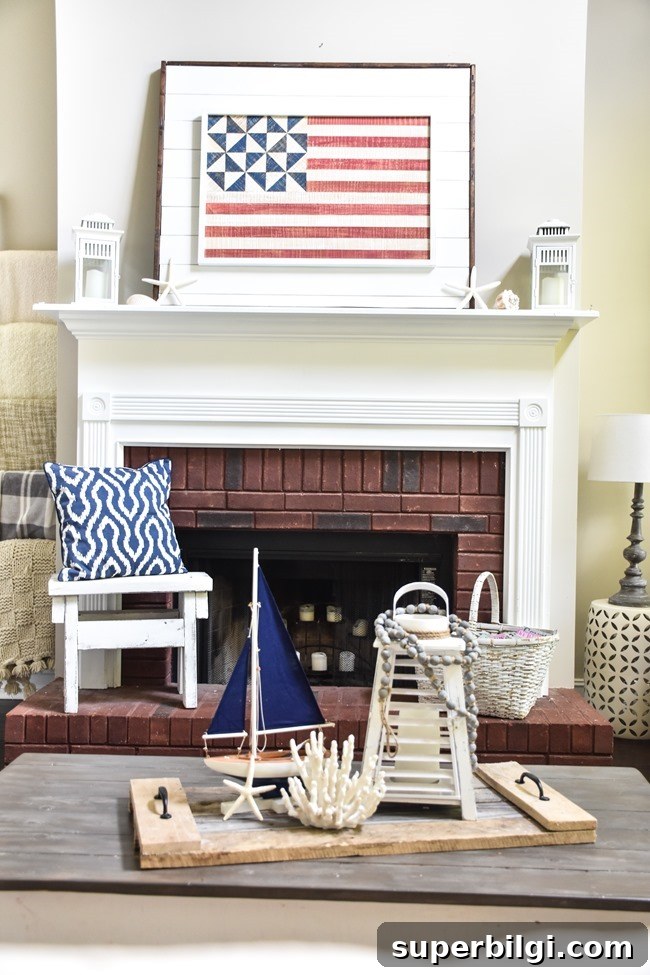25+ Summer Fireplace Mantel Decor Ideas to Refresh Your Hearth 4 img 35457 29