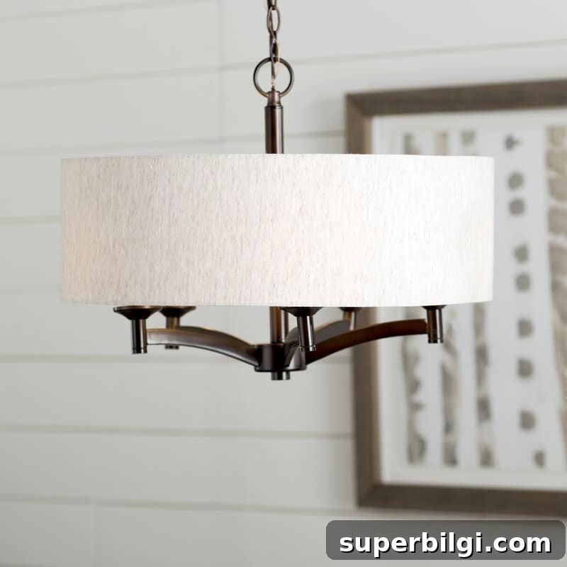 Gorgeous Kitchen Chandeliers That Elevate Your Space 7 drum chandelier with linen shade