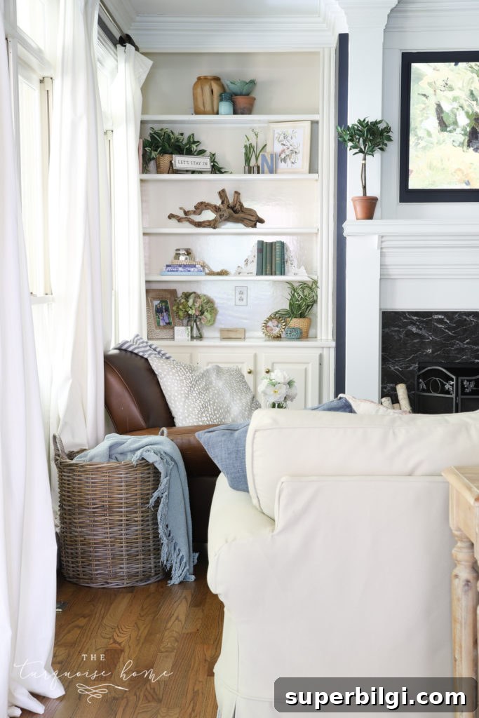 built-in bookshelves