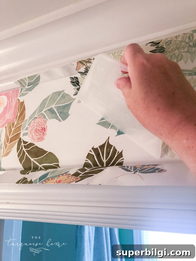 How to Hang Pre-Pasted Wallpaper: A Beginner's Guide 6 wallpaper smoothing tool