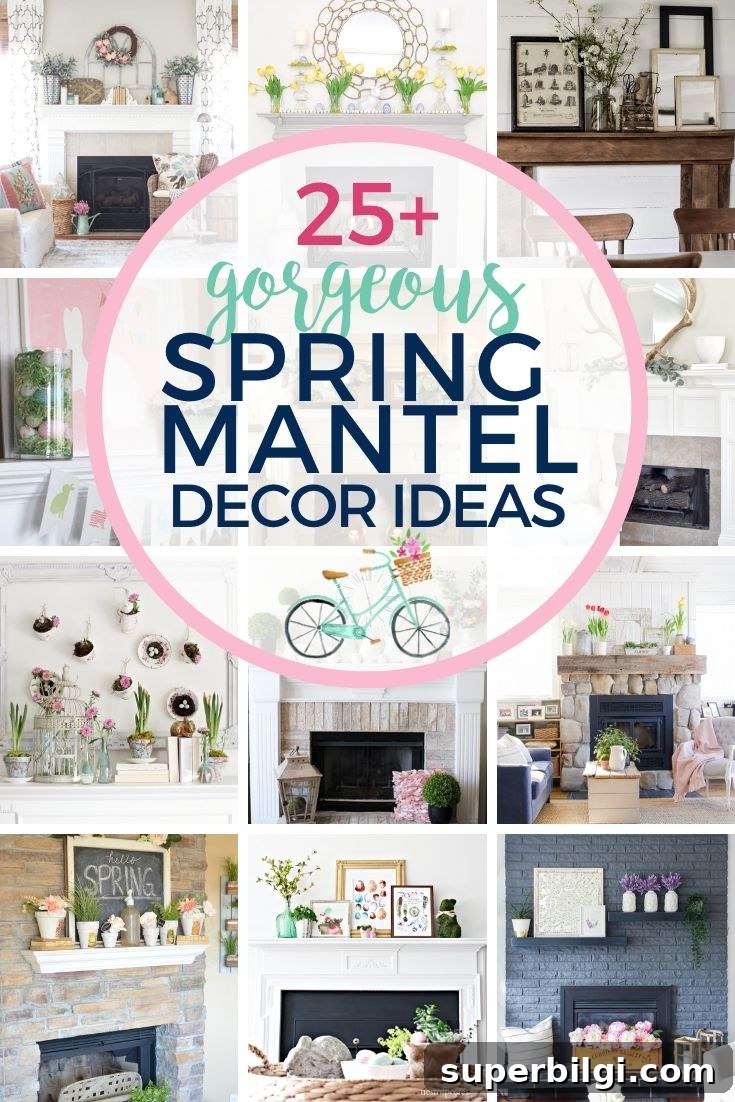 25 Spring Mantel Decor Ideas to Refresh Your Home 2 Spring Mantel Decor Ideas