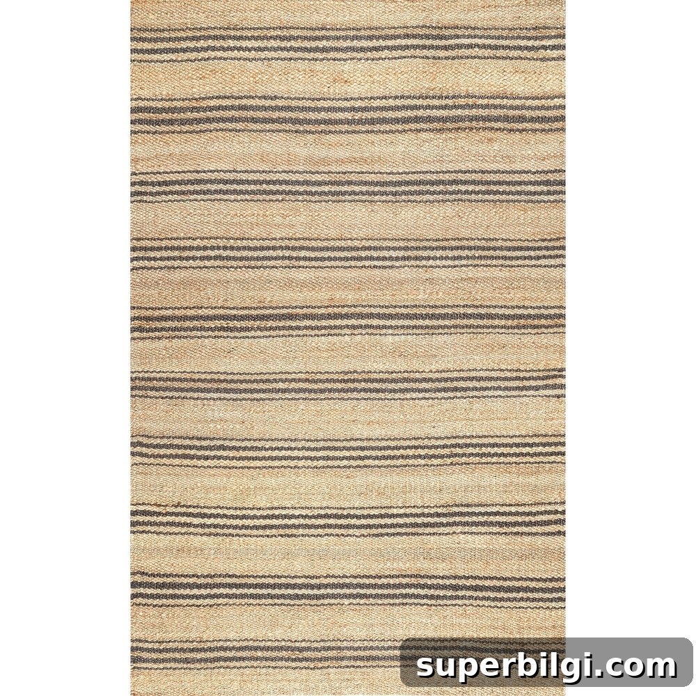 Traditional Coastal Kitchen Mood Board: Timeless Beach Style 13 Jute striped rug