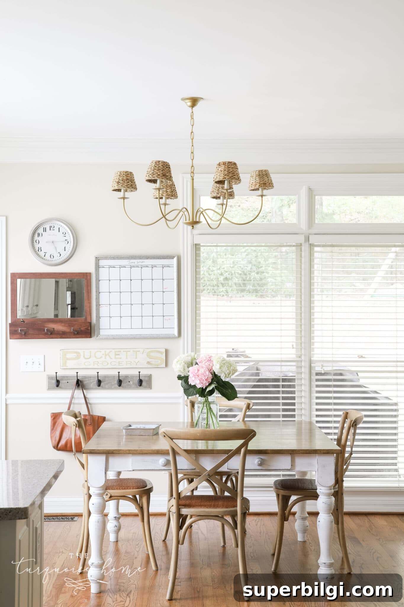Traditional Brass Kitchen Chandelier: Timeless Lighting Ideas 4 Seagrass Shades Brass Chandelier