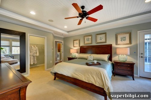 Sherwin-Williams Comfort Gray Paint: Shade, Undertones & Styling 10 Bedroom painted in Comfort Gray