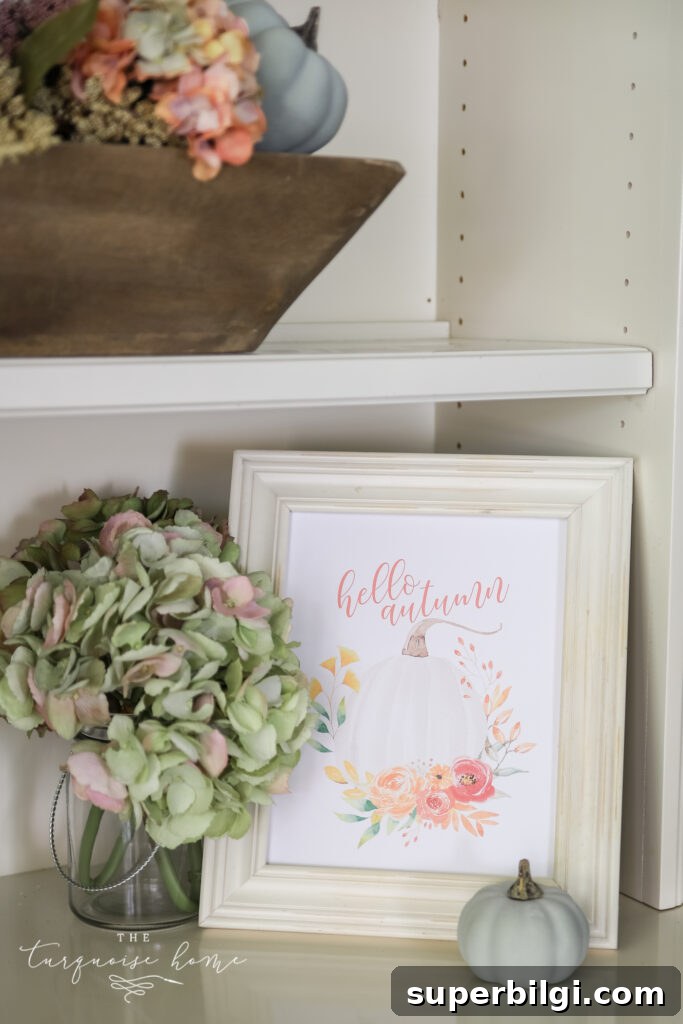 Hello Autumn Pumpkin Free Fall Printable
