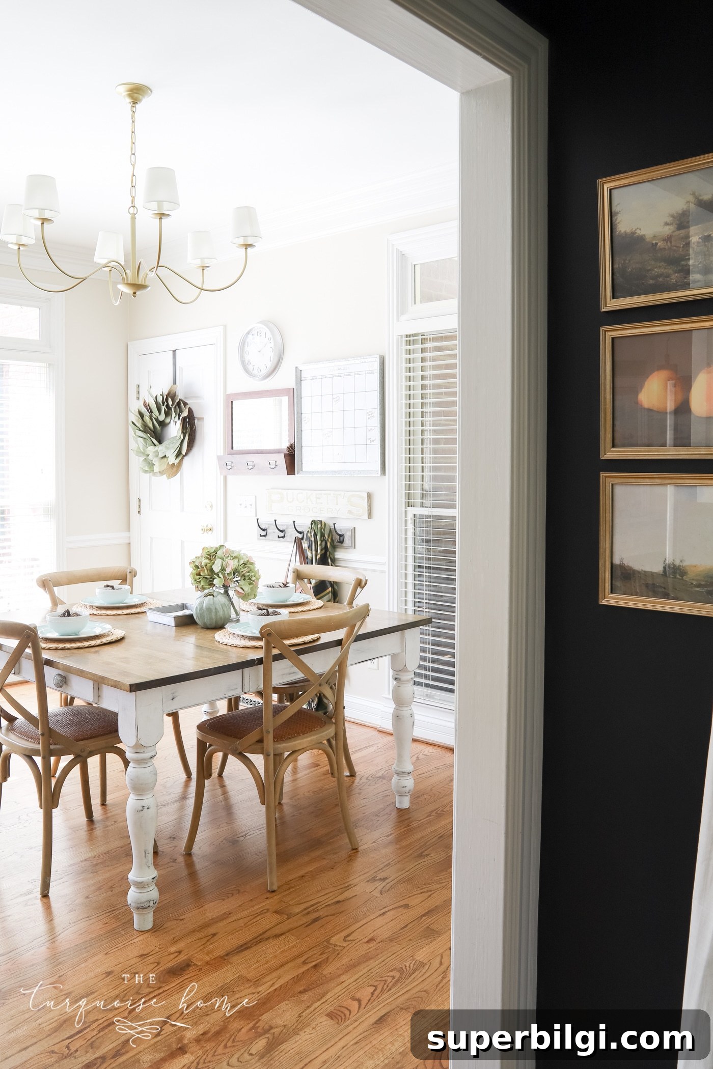Fall Kitchen from the Living Room