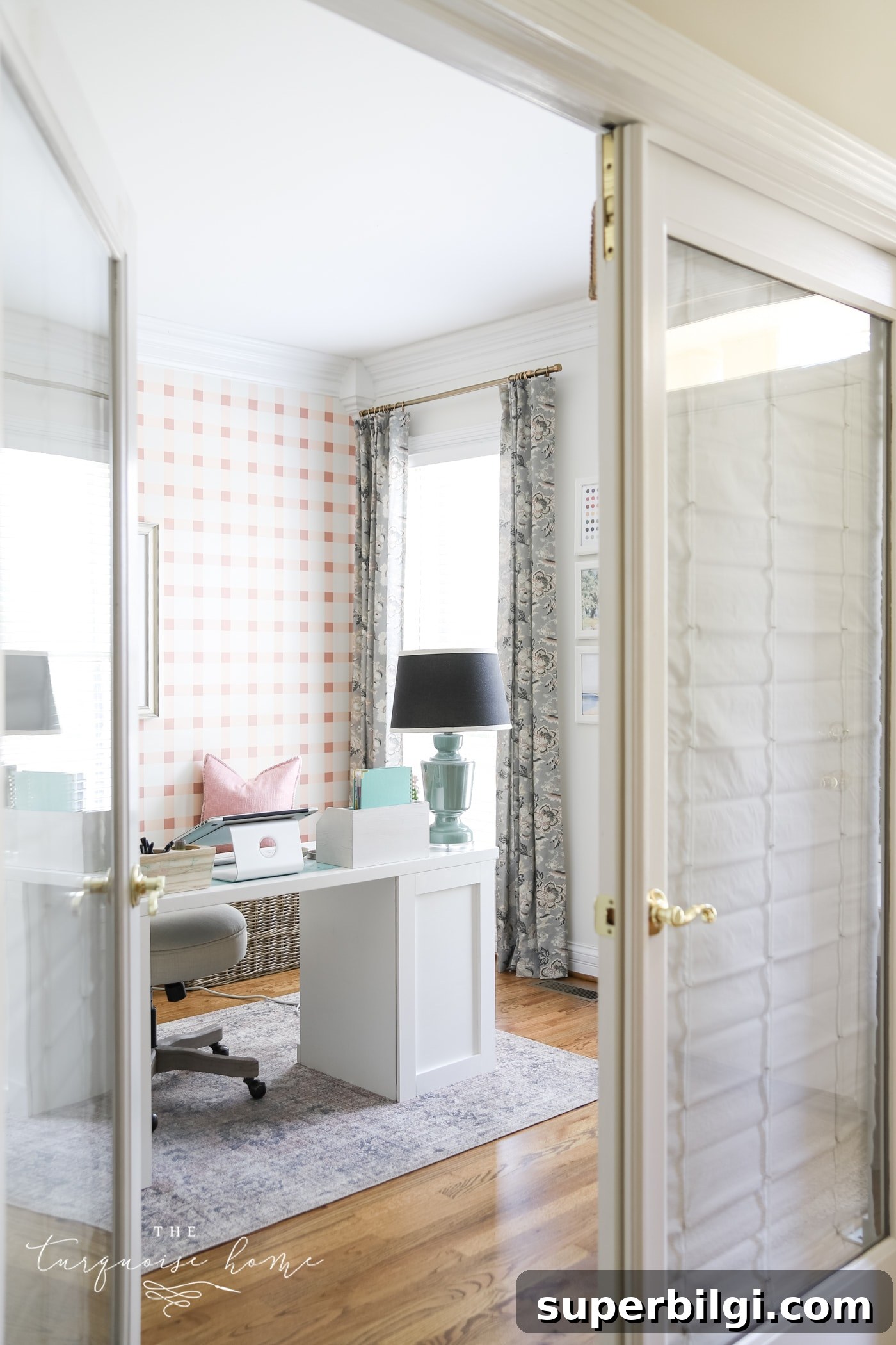 10 Office Decor Ideas to Transform Your Workspace 20 Closed Bamboo Blinds in the Home Office