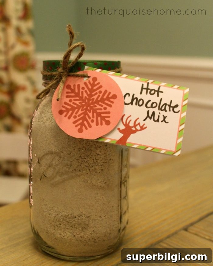 Decadent Creamy Hot Chocolate Recipe 2 A steaming mug of creamy hot chocolate, made from a homemade mix
