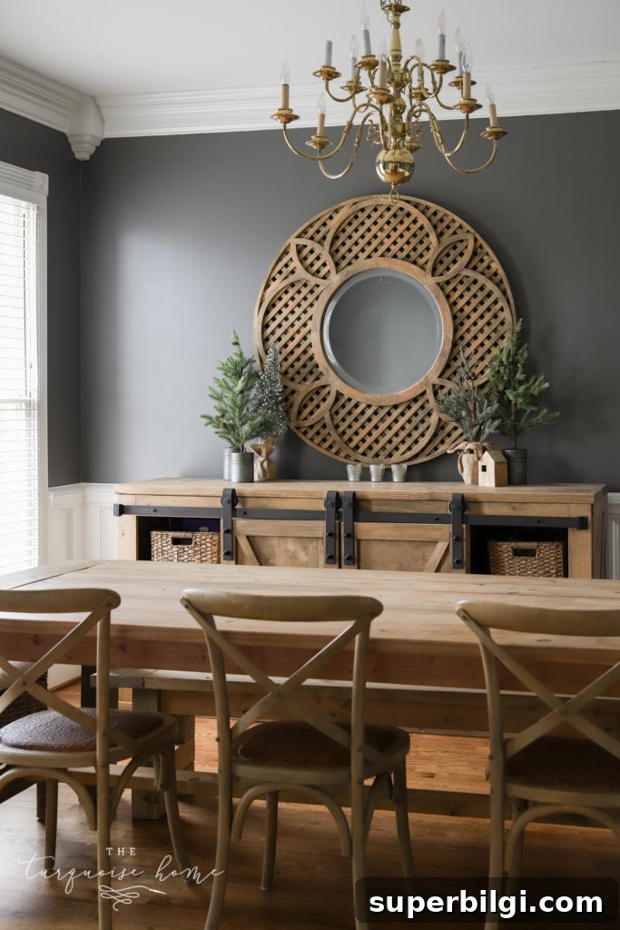 Casual Friendsgiving: Hosting Tips and Decor Ideas 2 Kendall Charcoal Walls in the Dining Room