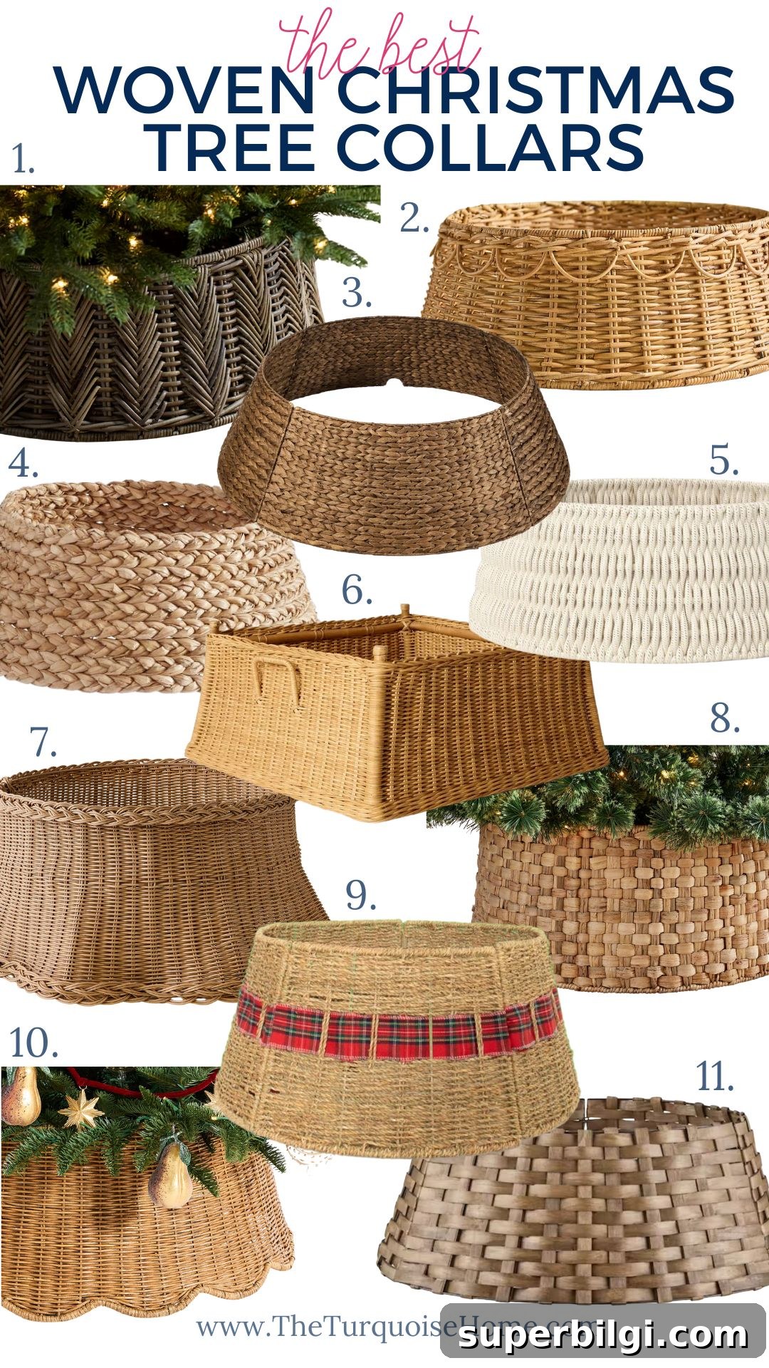 Christmas Tree Collar Ideas 2025: Creative and Festive 4 best woven christmas tree collars