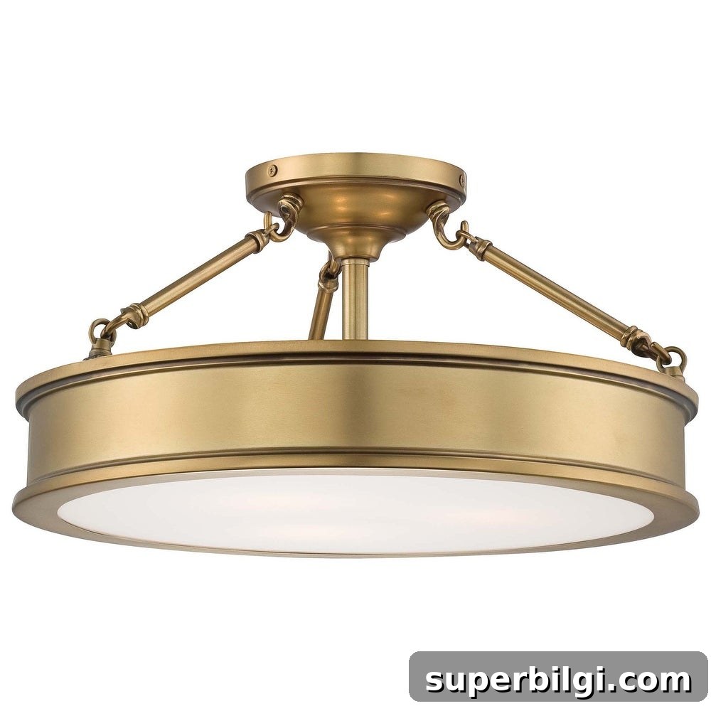 Harbour Point 3 Light Semi-Flush Mount