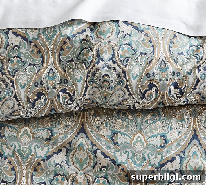 Master Bedroom Design Plan for a Calming Retreat 13 Mackenna Paisley Percale Duvet Cover