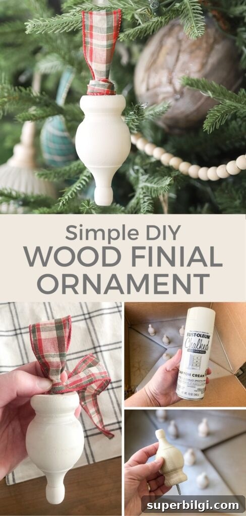 Wooden Finial Ornament Tutorial for Home Decor 8 DIY Wood Finial Ornament