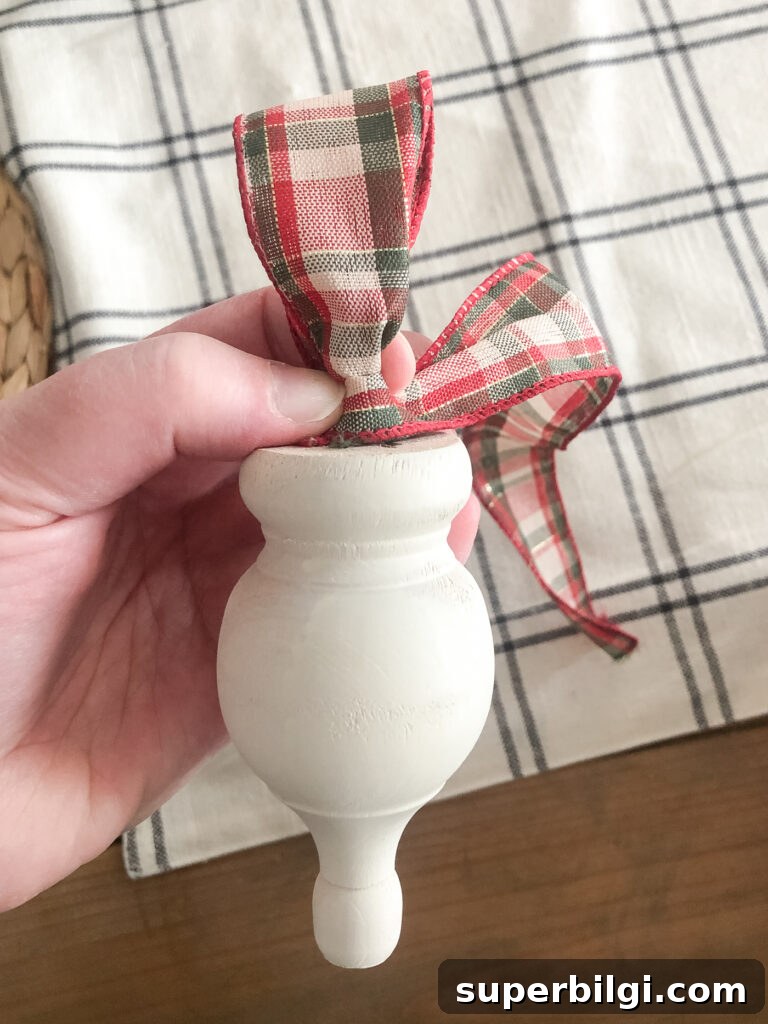 Wooden Finial Ornament Tutorial for Home Decor 7 How to Make a Finial Christmas Ornament