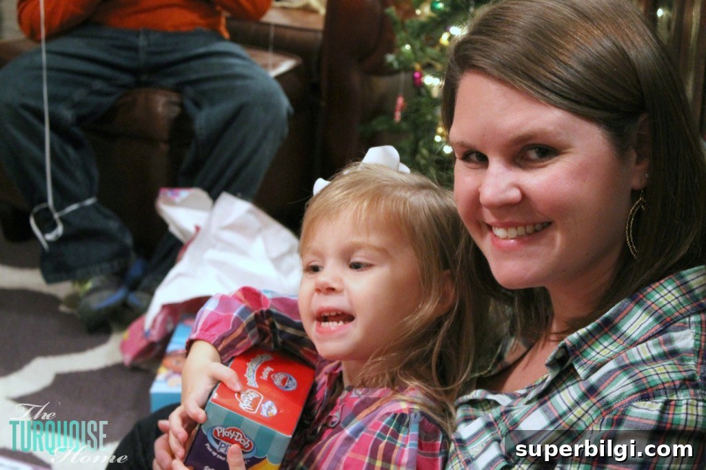 Mommy & Miss A Opening Presents