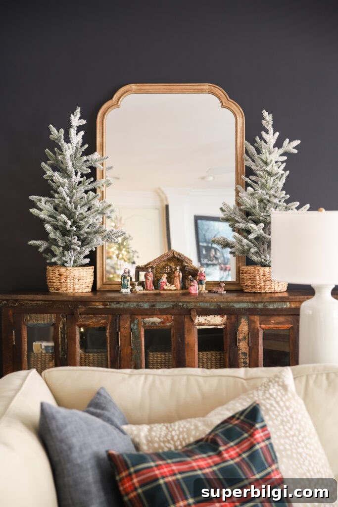 Traditional Christmas Living Room Decor Ideas for 2020 9 Nativity Scene in the Living Room Christmas Decor