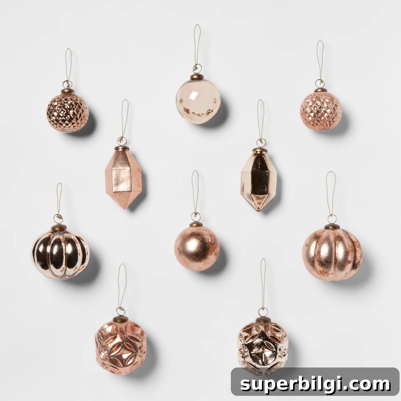 Blush and Brass Christmas Office Decor Ideas 8 Gold & Blush Christmas Ornaments by Studio McGee x Target