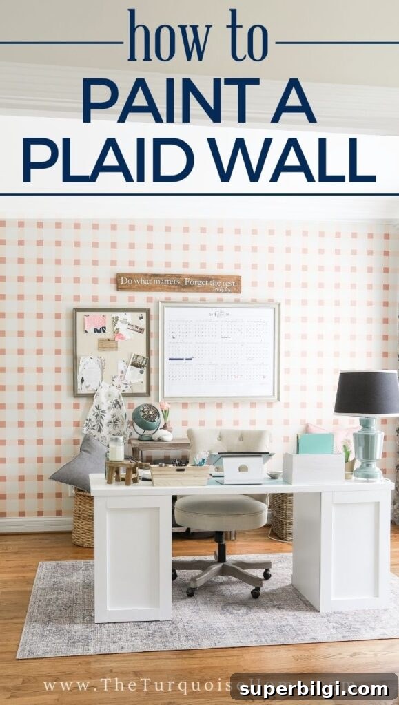 Step-by-Step DIY Plaid Accent Wall Tutorial 2 How to Paint a Plaid Wall