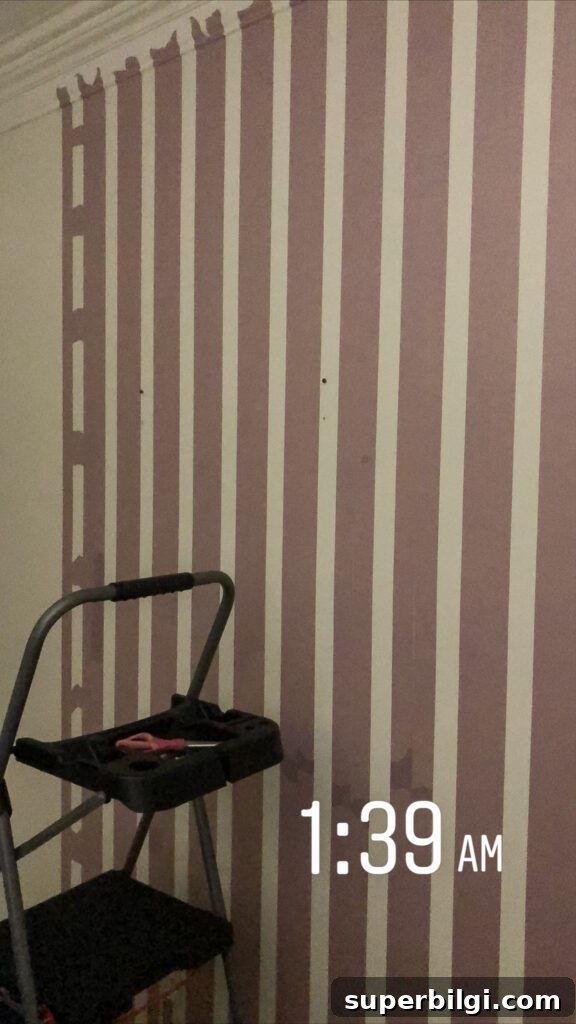 Step-by-Step DIY Plaid Accent Wall Tutorial 6 Tape lines for plaid painted wall
