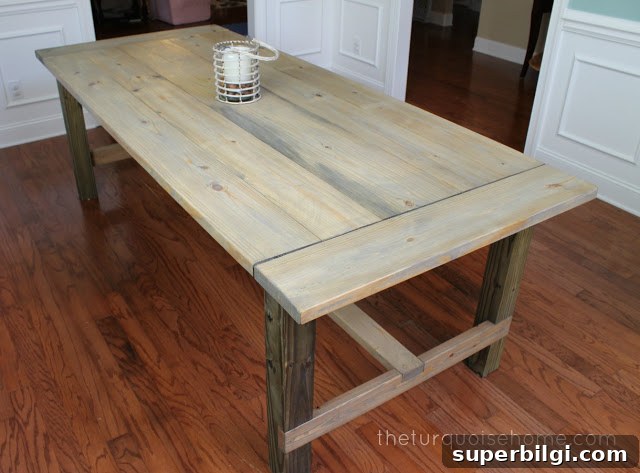 How to Build a Rustic Farmhouse Table 6 Build this DIY farmhouse table for less than $100 and wow your friends and family. You'll be hosting all of the family's parties from here on out!