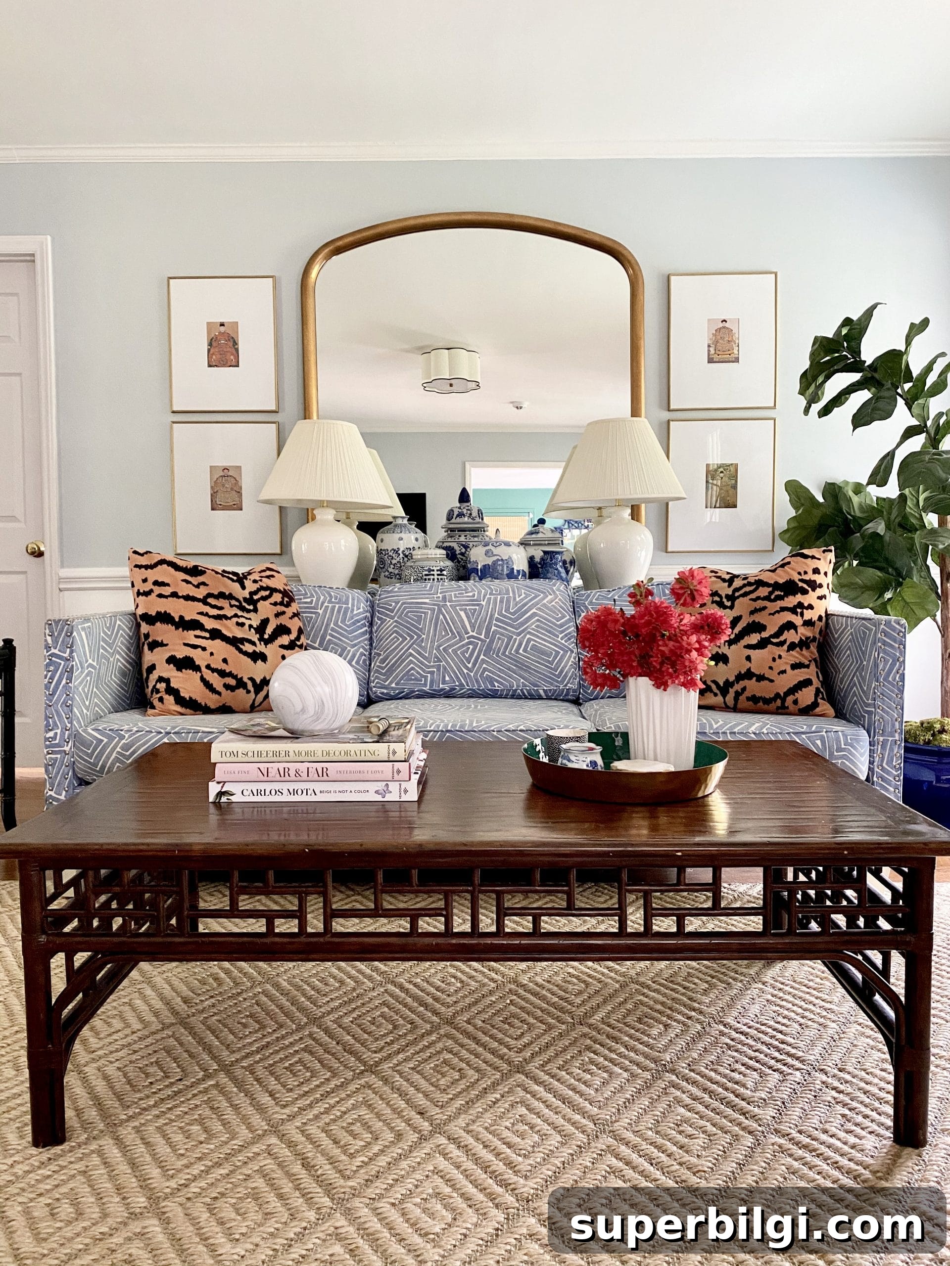 Large Mirror in Living Room