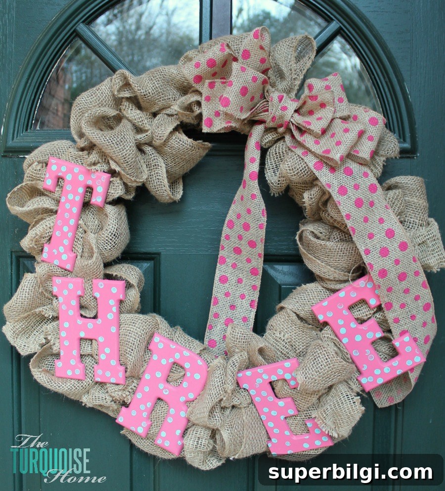 Sprinkle-Themed Birthday Party: Ideas, Decor and Checklist 15 DIY Burlap Birthday Wreath