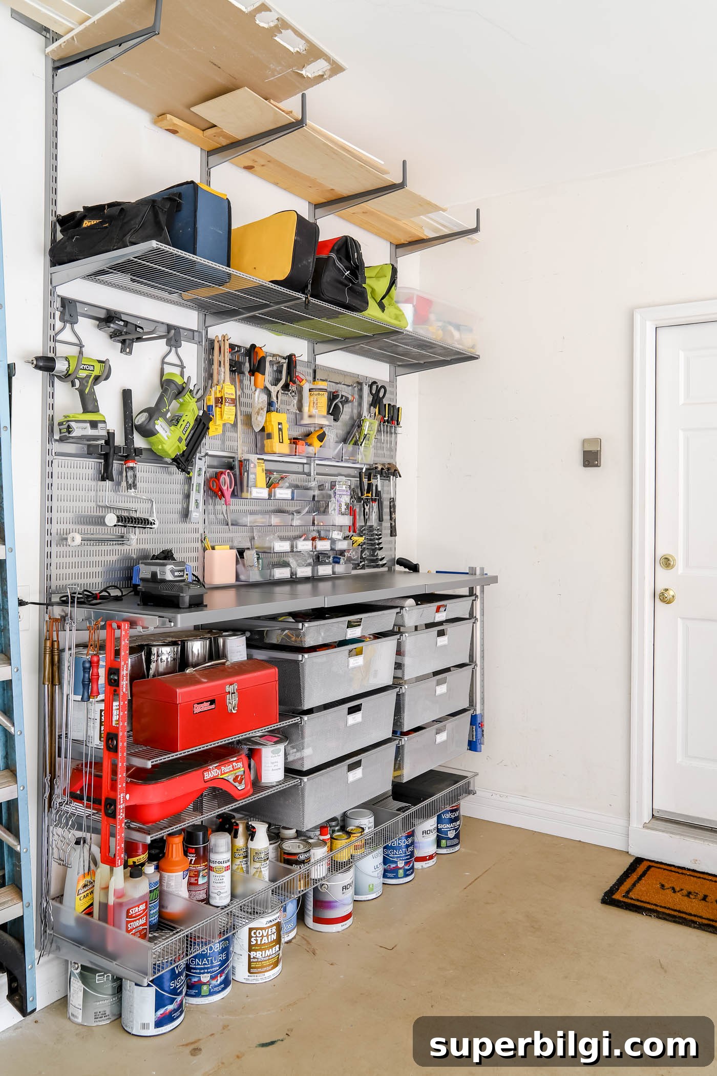 Garage Organization: Transform Your Messy Garage in 7 Steps 9 Garage Workbench Utility Organization System