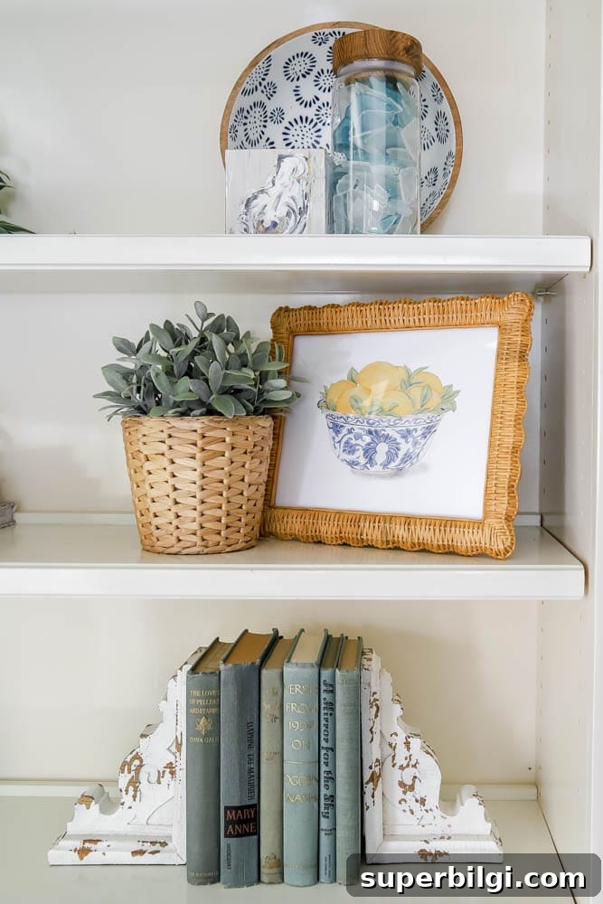 Lemon Tree and Ginger Jar: Free Summer Printables 6 Bowl of Lemons Printable on built-in shelves