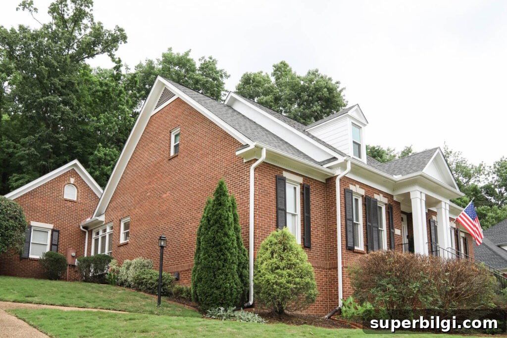 Brick Home Exterior Makeover: White Trim and Black Shutters 11 Red Brick House Trim Makeover