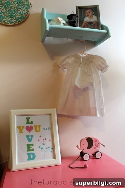 Pink and Turquoise Nursery Reveal: Baby Room Tour and Decor Ideas 14 Pink and Turquoise Nursery Room for a girl
