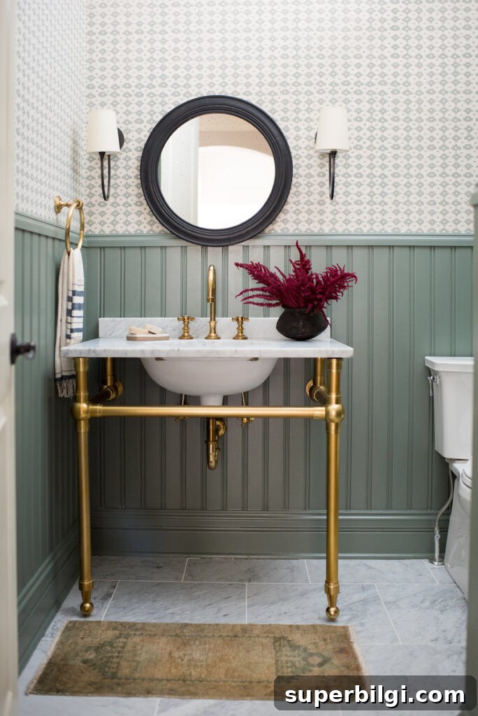 Beadboard paneling in bathroom and other wall molding ideas