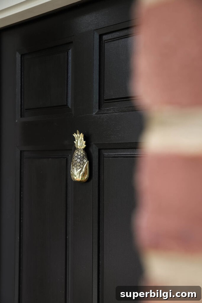 Boost Your Home's Curb Appeal With Front Yard Upgrades 14 Brass Pineapple Door Knocker