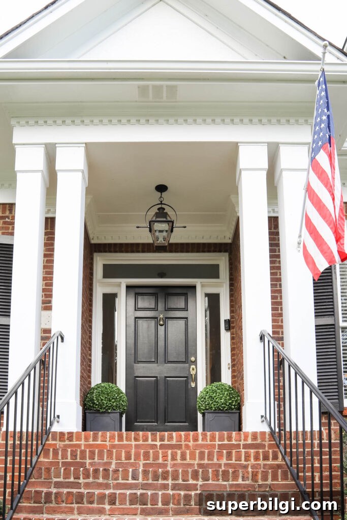 2021 Home Improvement Goals Part 3 2 Brick Cape Cod Porch with Black Door