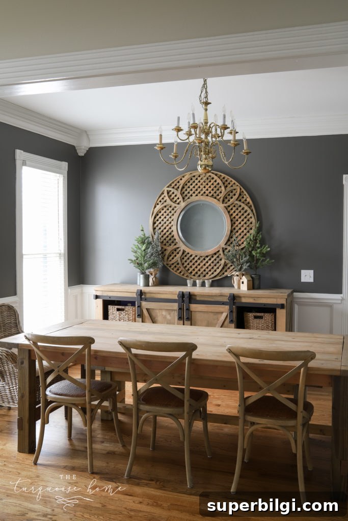 2021 Home Improvement Goals Part 3 4 Kendall Charcoal Walls in the Dining Room