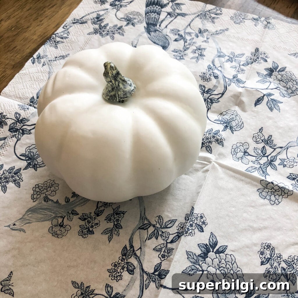 Make Chinoiserie Pumpkins: DIY Video Tutorial 4 Measure around the pumpkin