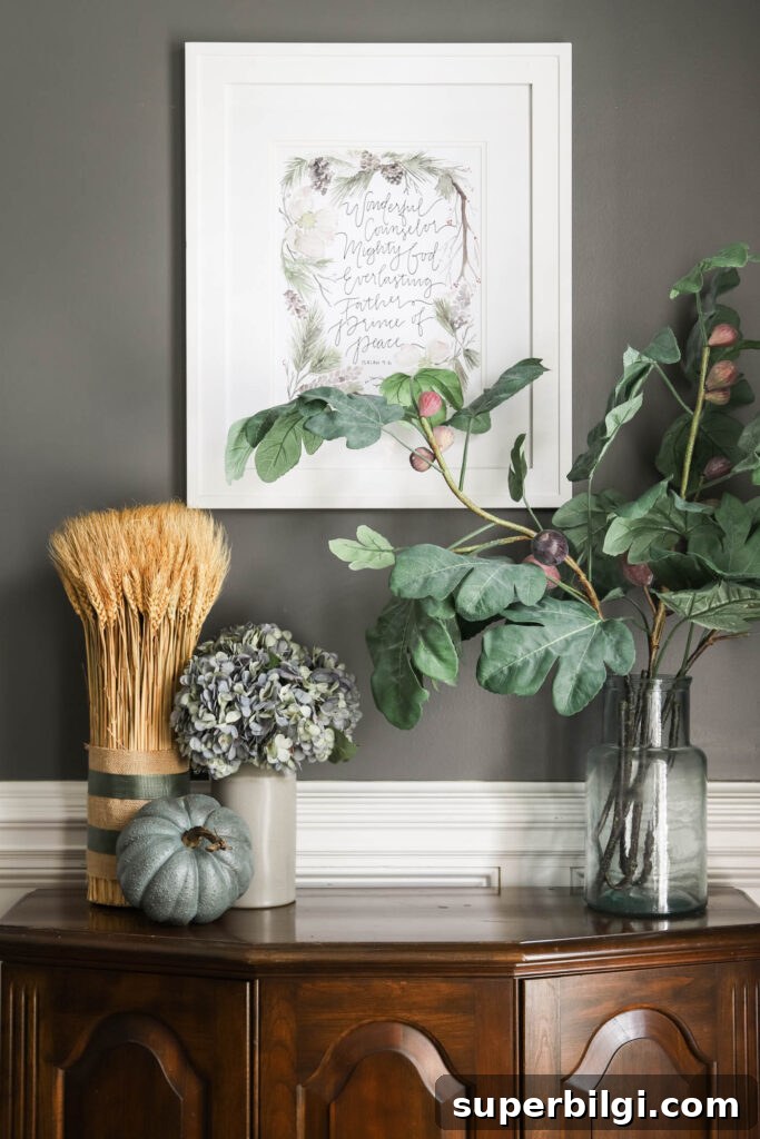 Cozy Fall Dining and Living Room Decor Tour 4 Fall Decor in Dining Room