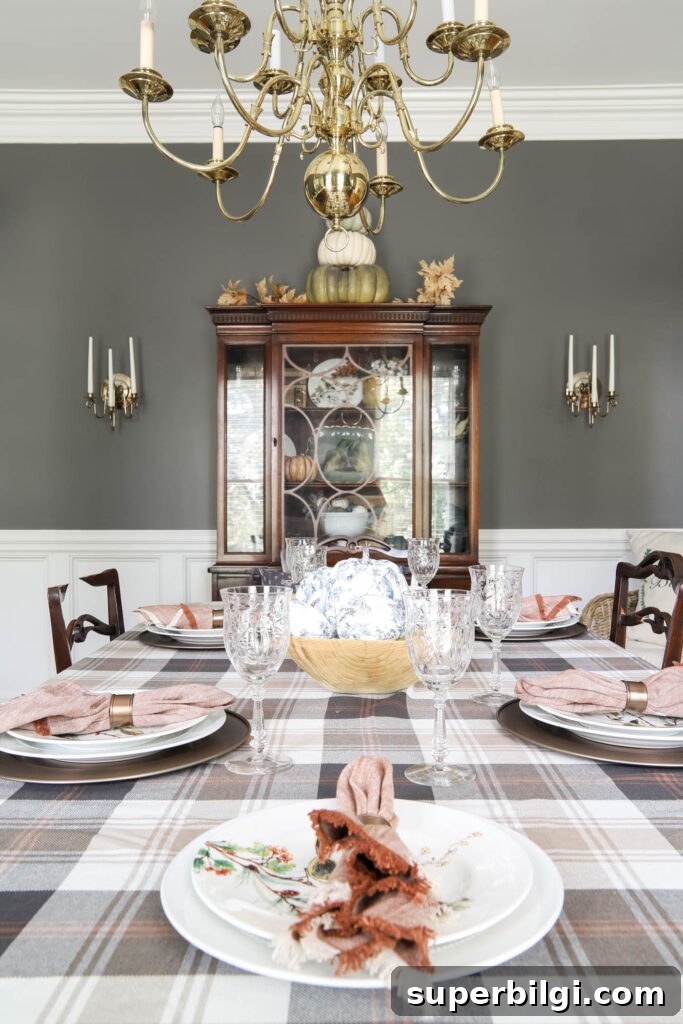 Cozy Fall Dining and Living Room Decor Tour 5 Fall Dining Room Table