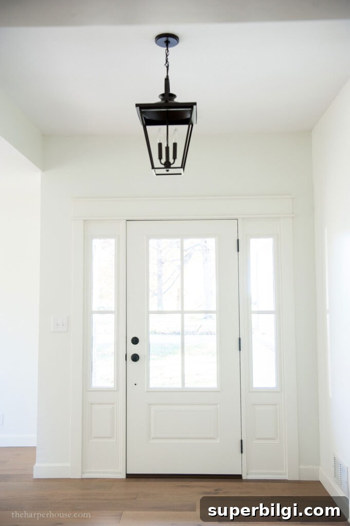 Sherwin-Williams Alabaster: Paint Color Guide and Uses 4 alabaster white door