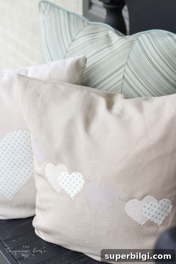 Easy DIY Heart Pillow Cover
