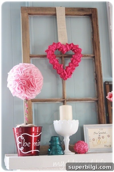 Valentine's Day Mantel