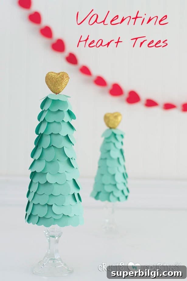 DIY Valentine's Heart Trees