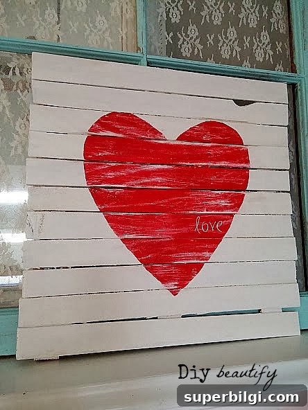 Wood Shims Mini Pallet Valentine's Day Sign